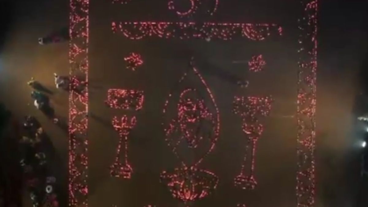 Sai Baba's Deep Rangoli