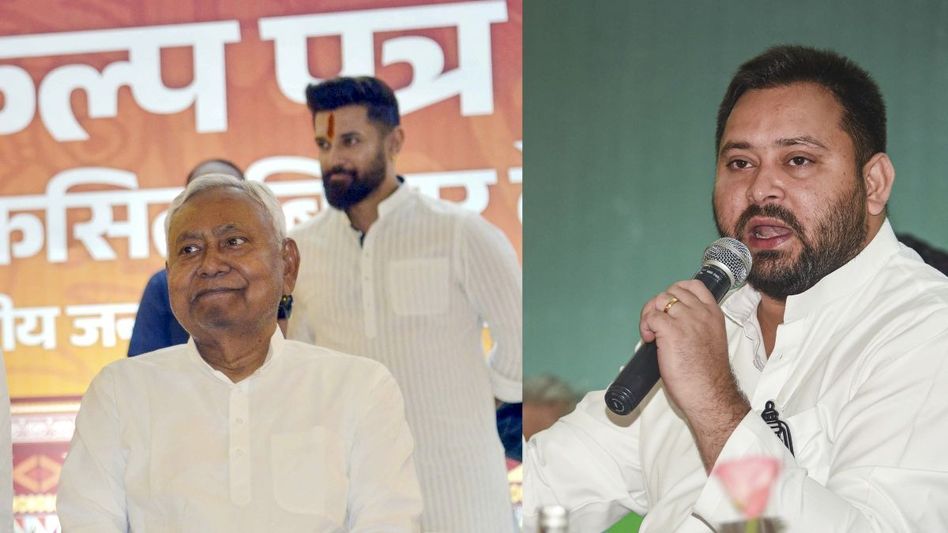 Nitish Kumar and Tejashwi Yadav Nitish Kumar and Tejashwi Yadav