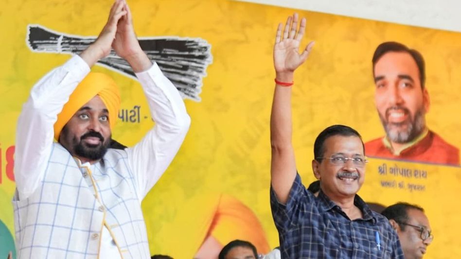 Bhagwant Singh Mann and Arvind Kejriwal    Bhagwant Singh Mann and Arvind Kejriwal