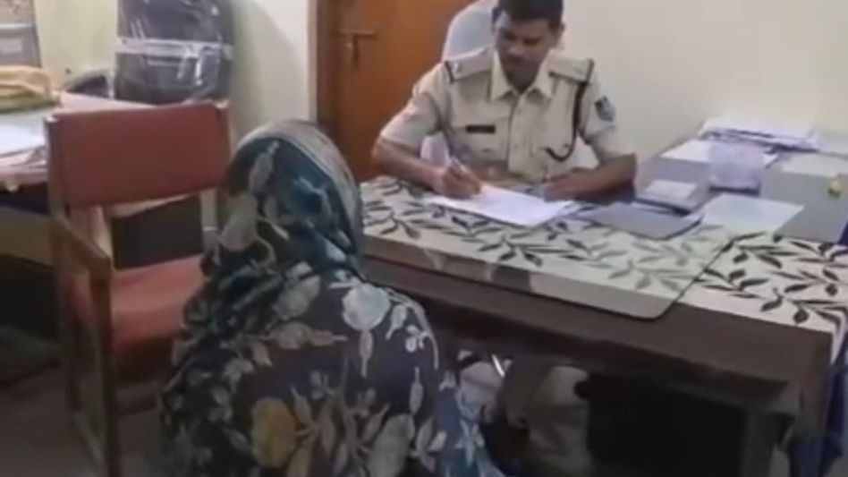 Woman in Police Station Woman in Police Station