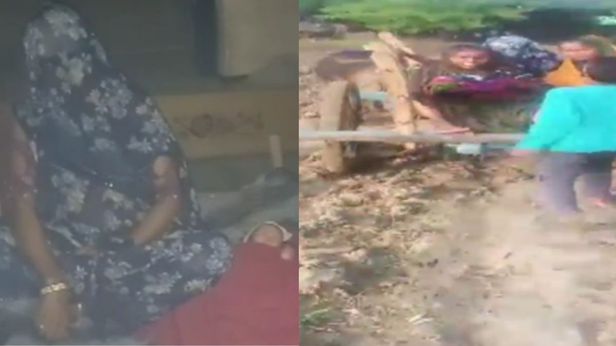 बैलगाड़ी से एंबुलेंस तक पहुंची गर्भवती महिला