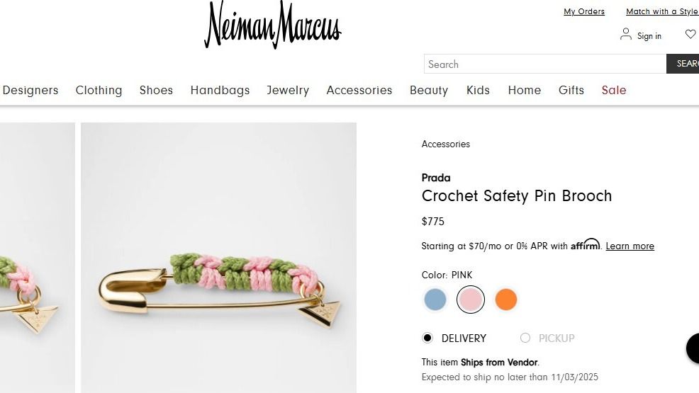 When is luxury too much? Prada’s $775 safety pin reignites debate on brand excess