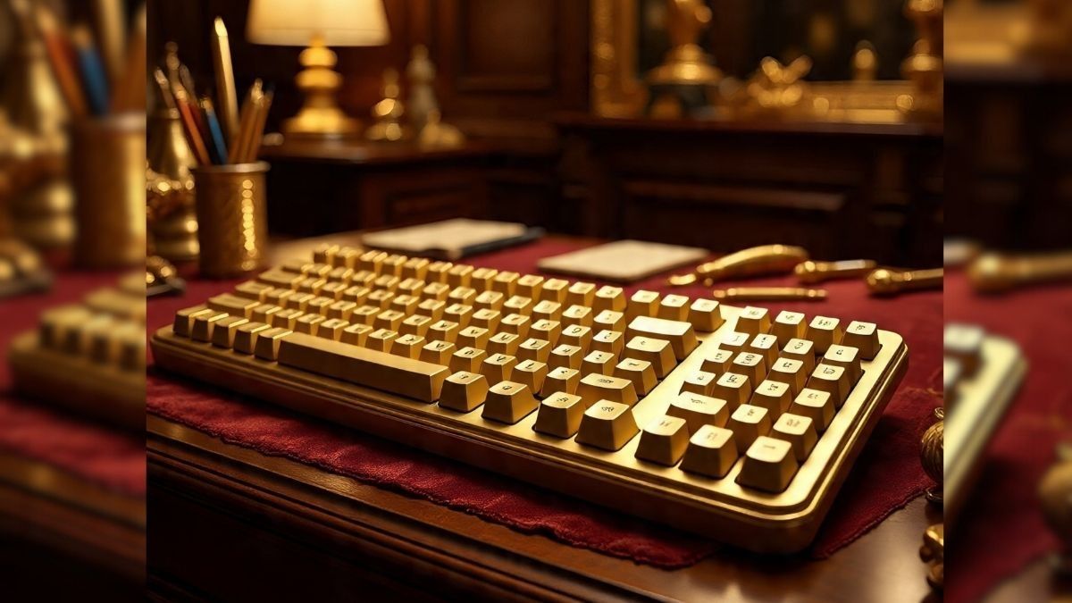gold keyboard keycaps