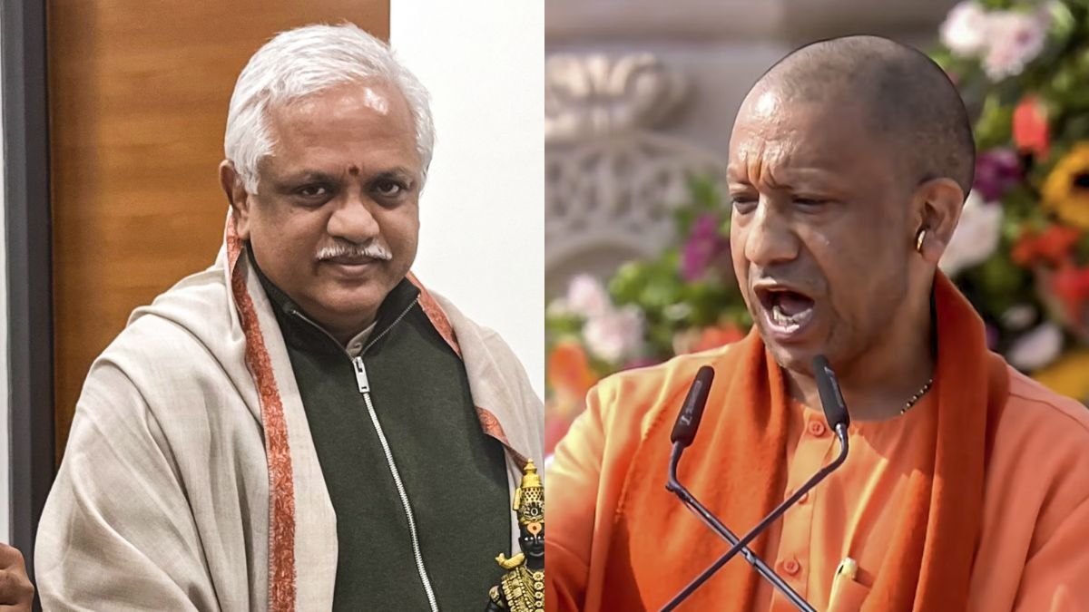 BL Santosh and CM Yogi Adityanath 