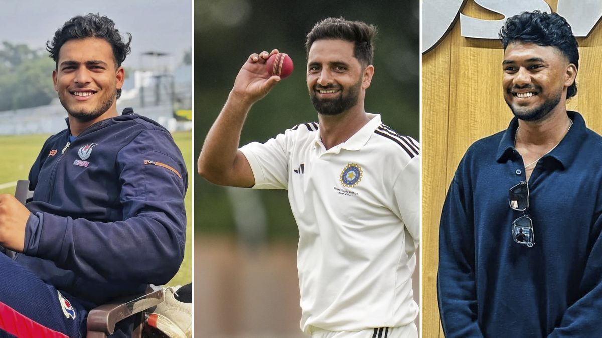 Prashant Veer, Auqib Nabi Dar and Kartik Sharma (PTI Photo)