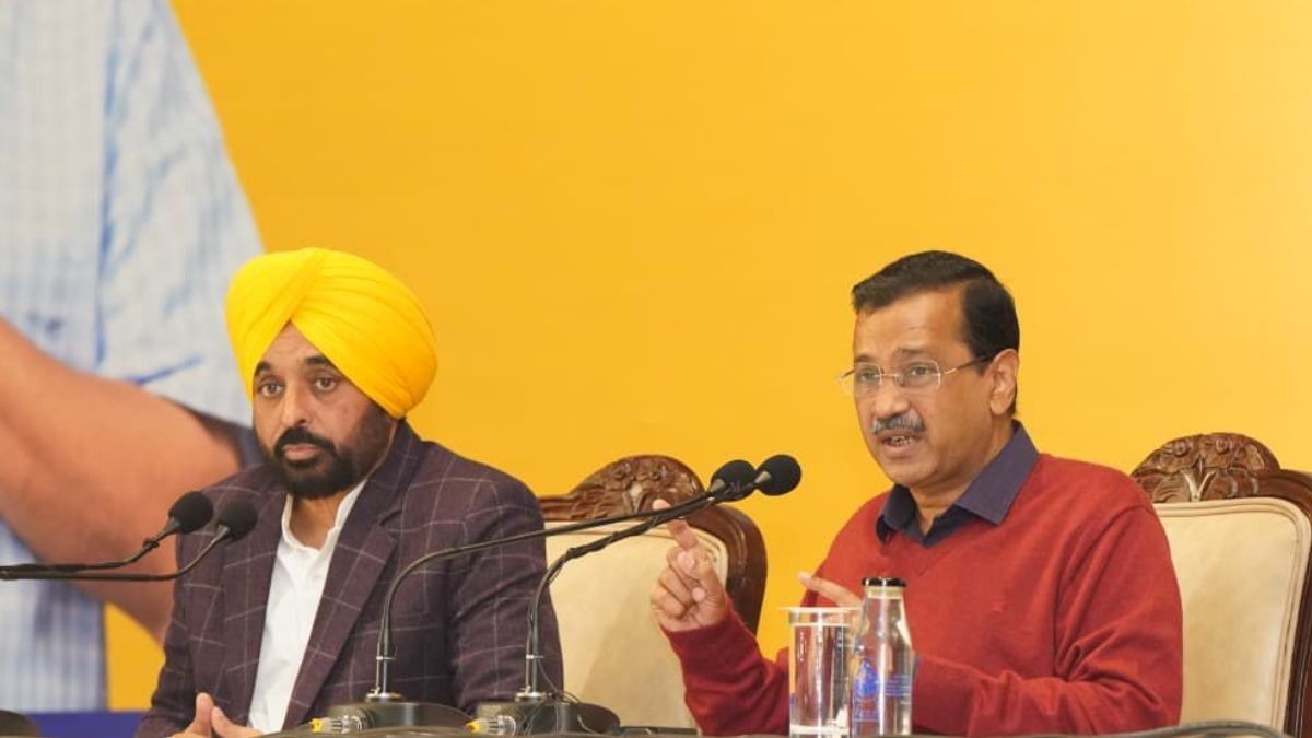 Bhagwant Mann and Arvind Kejriwal