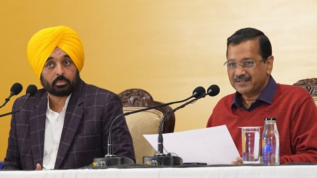 Bhagwant Mann and Arvind Kejriwal