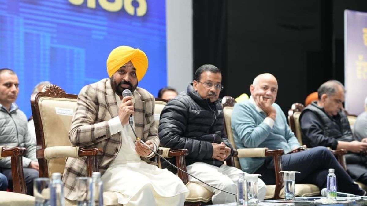 Punjab CM Bhagwant Mann and Arvind Kejriwal