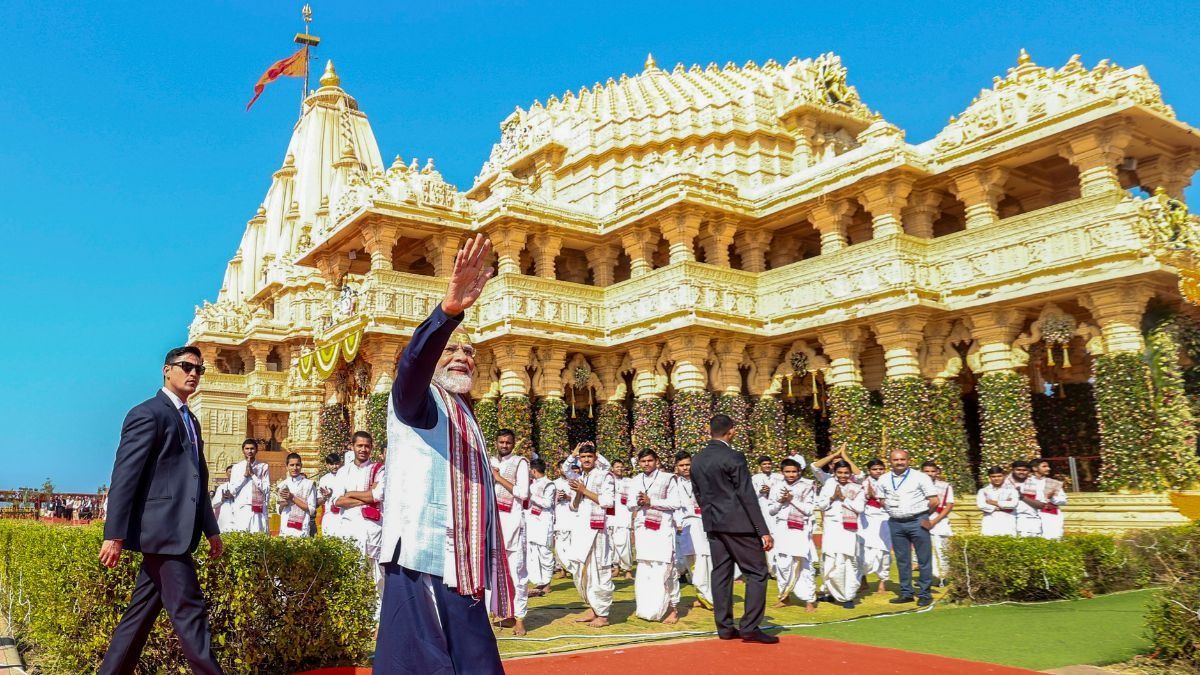 PM Modi at Somnath Temple (Photo: PTI)