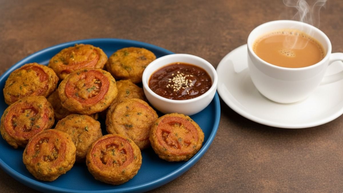 ठेचा टमाटर पकौड़ा 