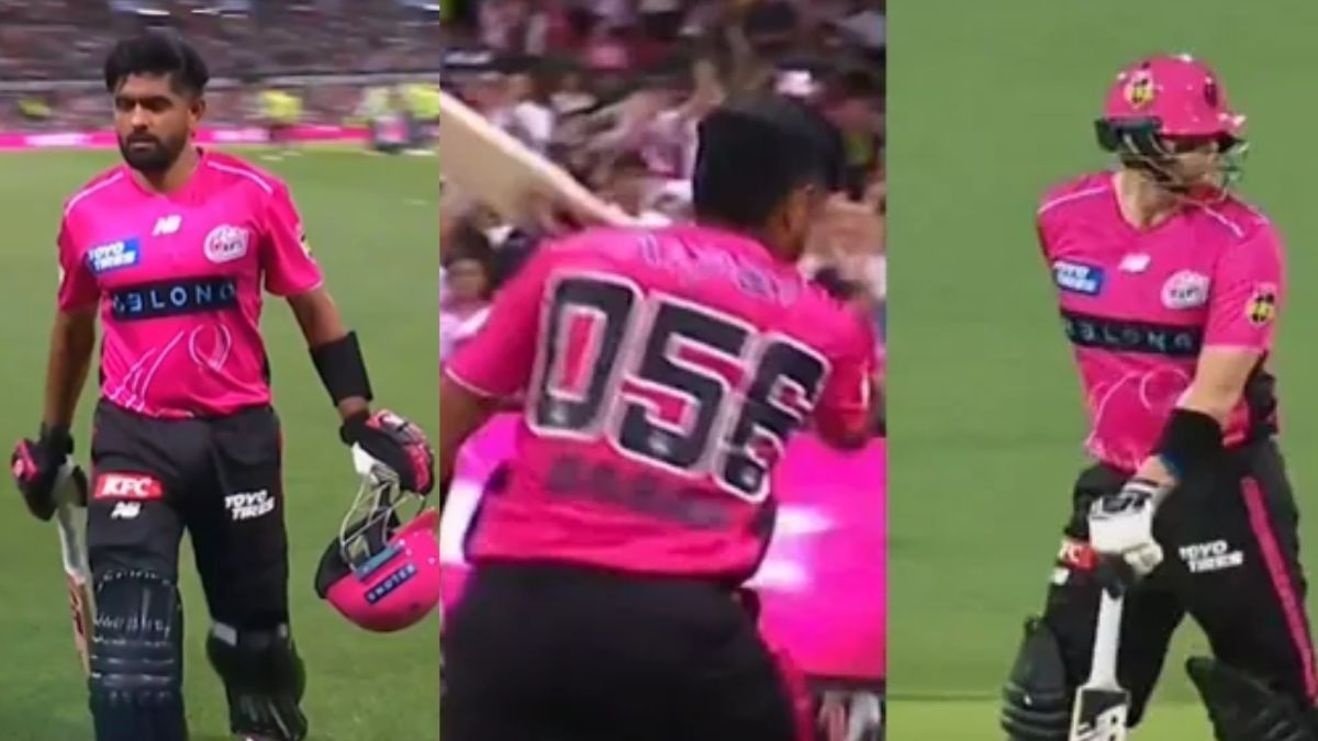 Babar Azam-Steve Smith (X Images/@BBL Screengrab)