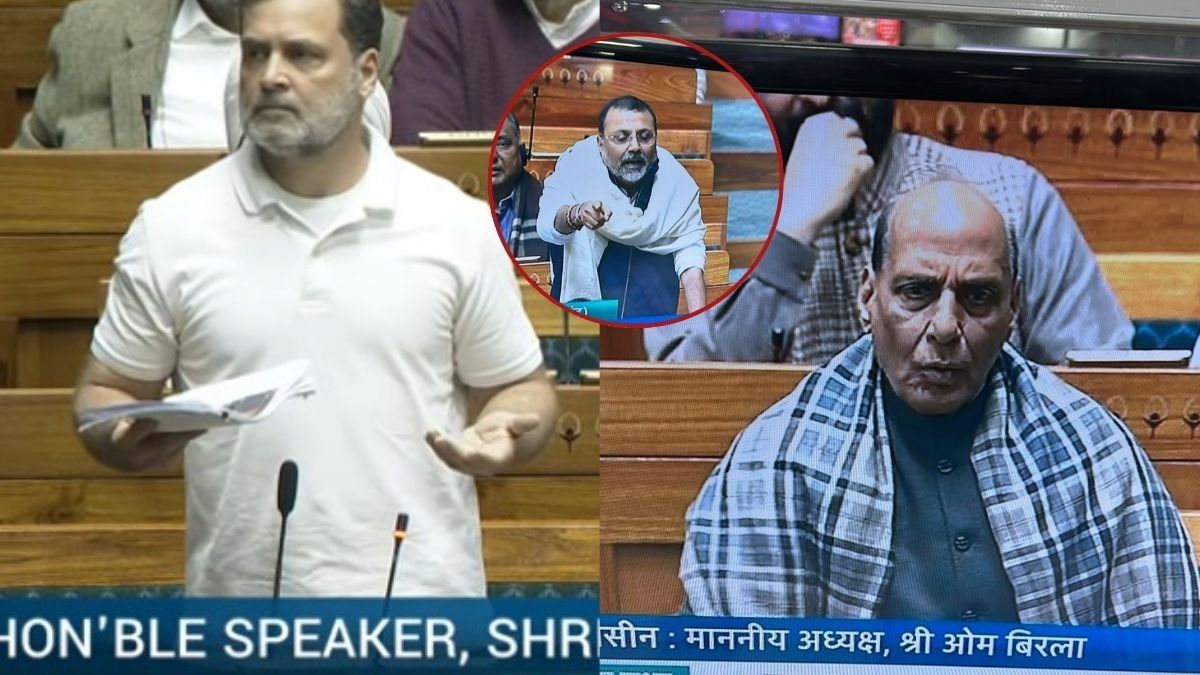 Rahul Gandhi, Rajnath Singh and Nishikant Dubey