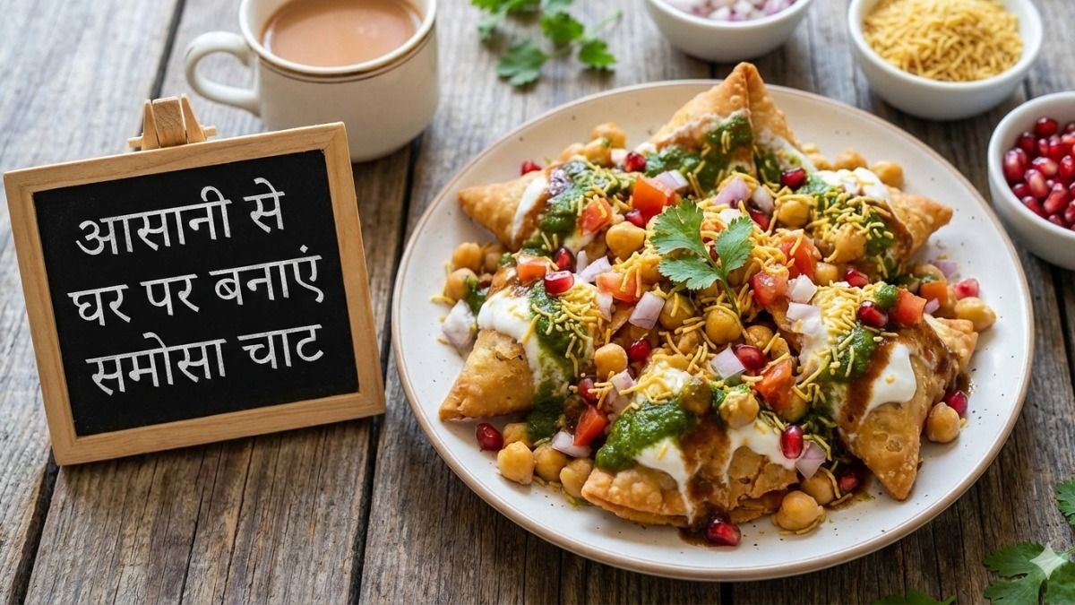 इस तरह घर पर बनाएं समोसा चाट