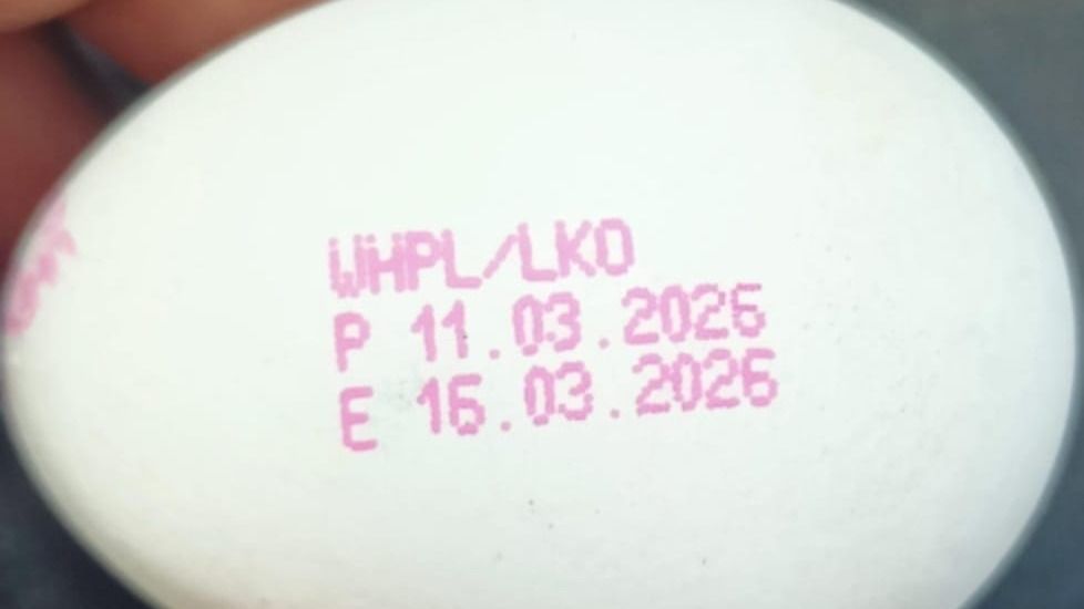 Egg with stamp