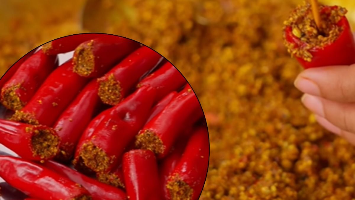 लाल मिर्च का भरवा अचार