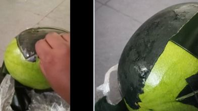 तरबूज का वायरल वीडियो