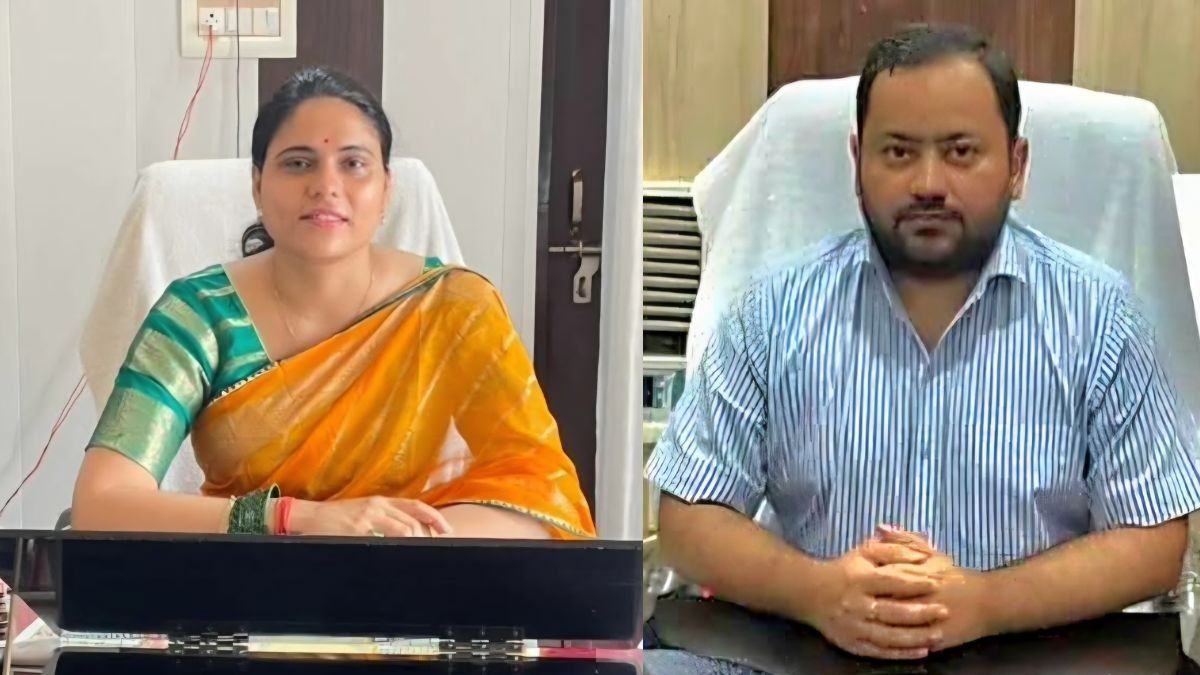 SDM Divya Ojha and SDM Anupam Mishra