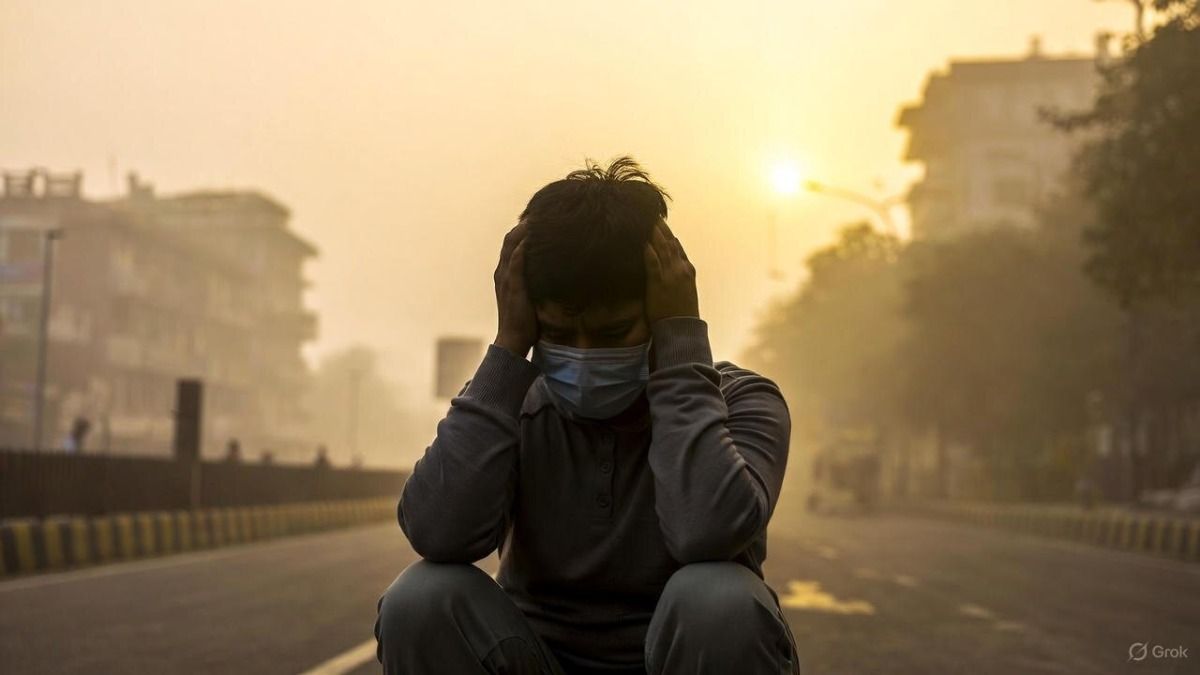 smog in delhi  (Photo Generated by Grok)