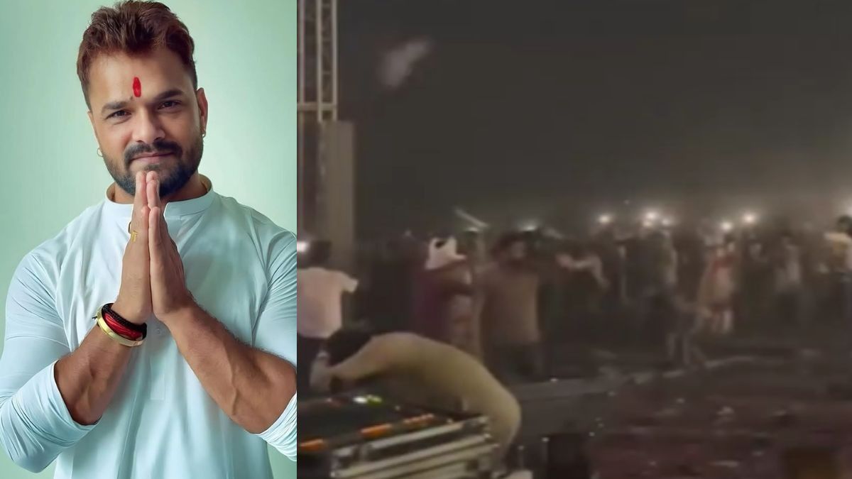 lathicharge during Khesari Lal Yadav's programme (Photo/Instagram)