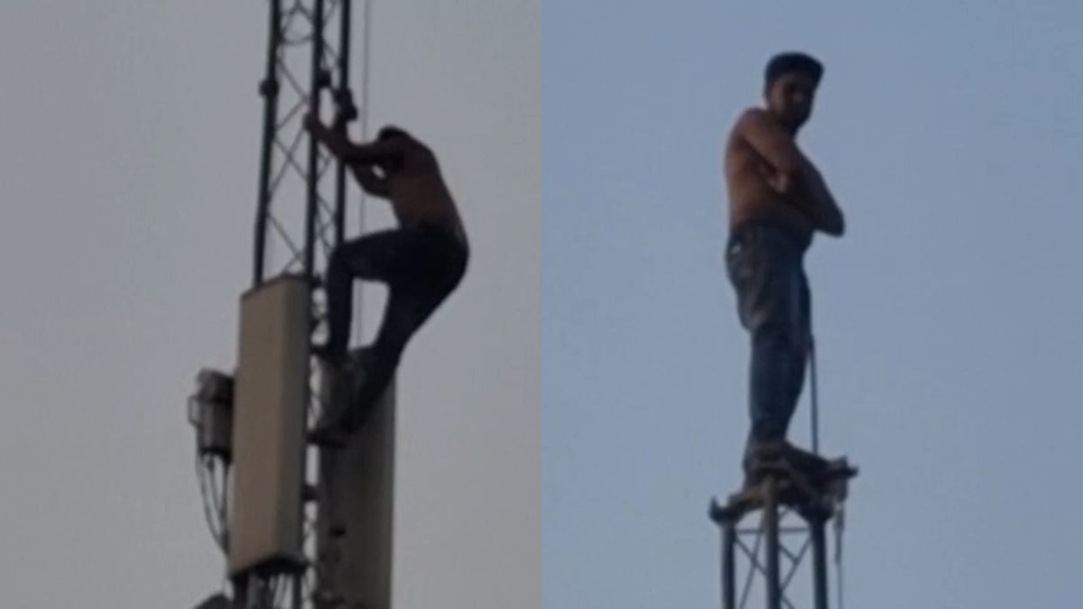 Lover Climbed on Mobile Tower