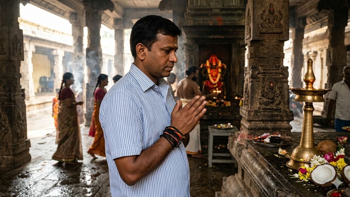 Man Wearing Black Thread On Hand (AiI Generated Image)