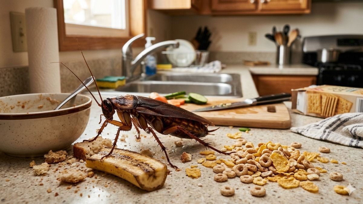 Cockroach In Kitchen (AI Generated Image)