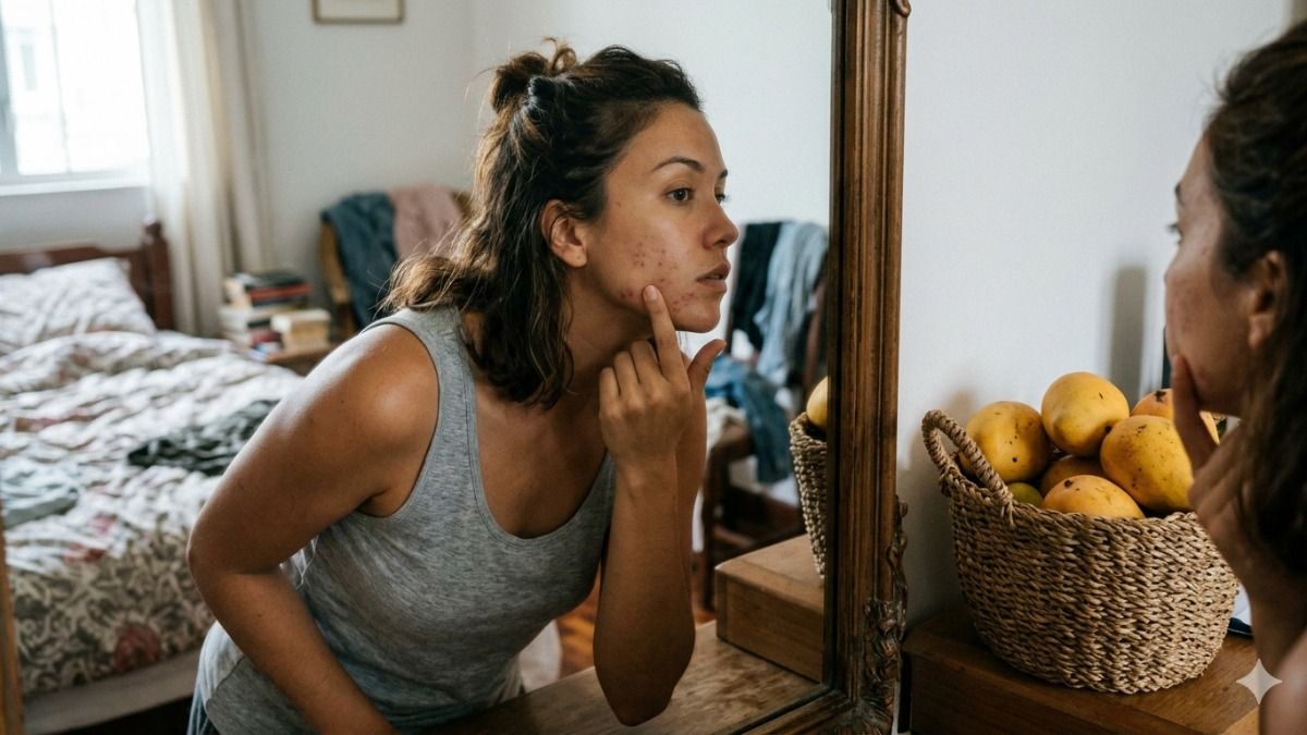 Pimple Due To Eating Mango (AI Generated)