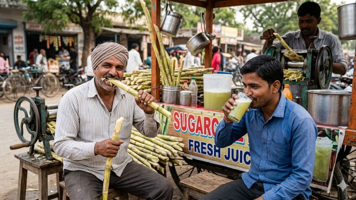 Raw Sugarcane vs Juice Benefits (AI Generated)
