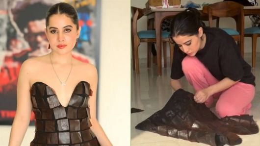 उर्फी जावेद की केले से बनी ड्रेस