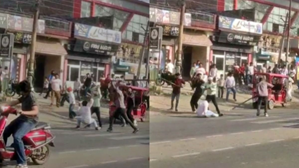 Street brawl in Saharanpur (Photo: Screengrab)