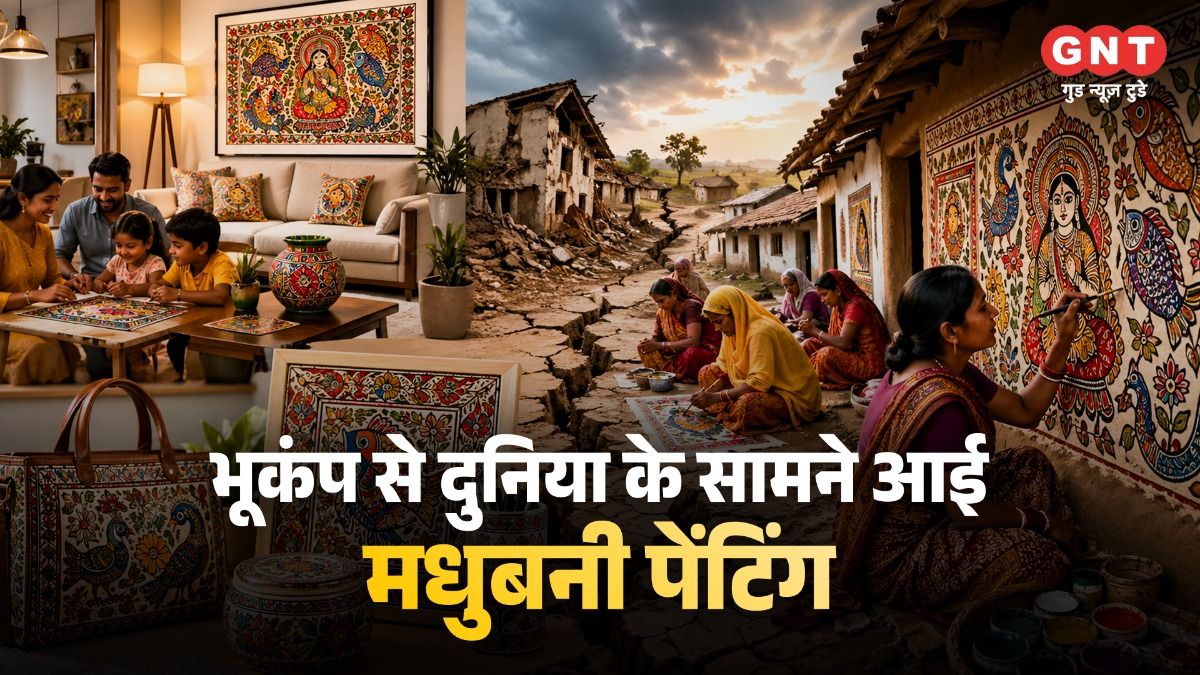 भूकंप से दुनिया के सामने आई मधुबनी पेंटिंग