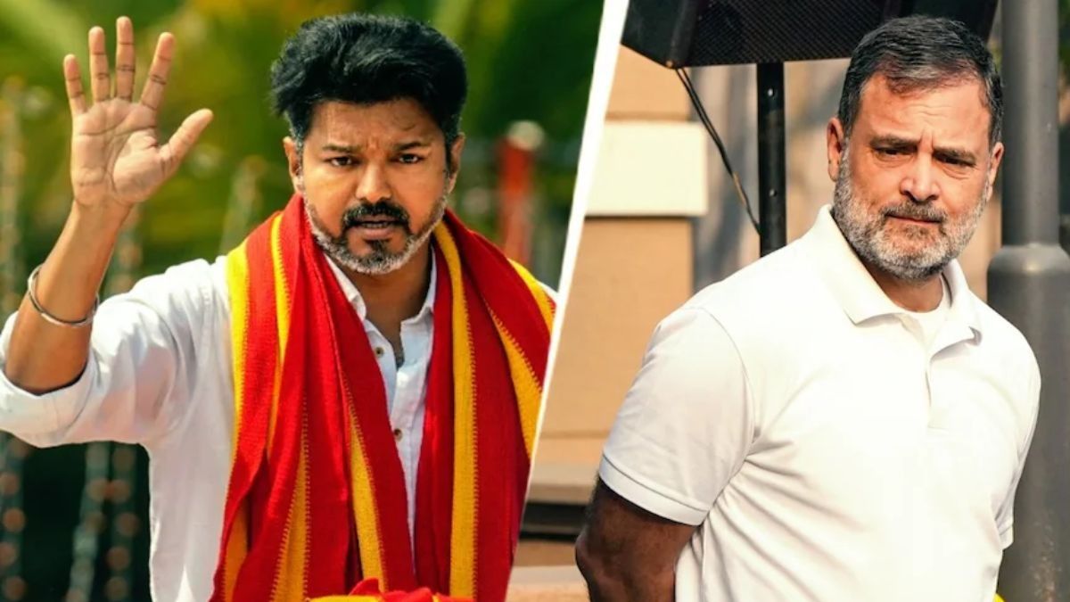 Thalapathy Vijay and Rahul Gandhi 