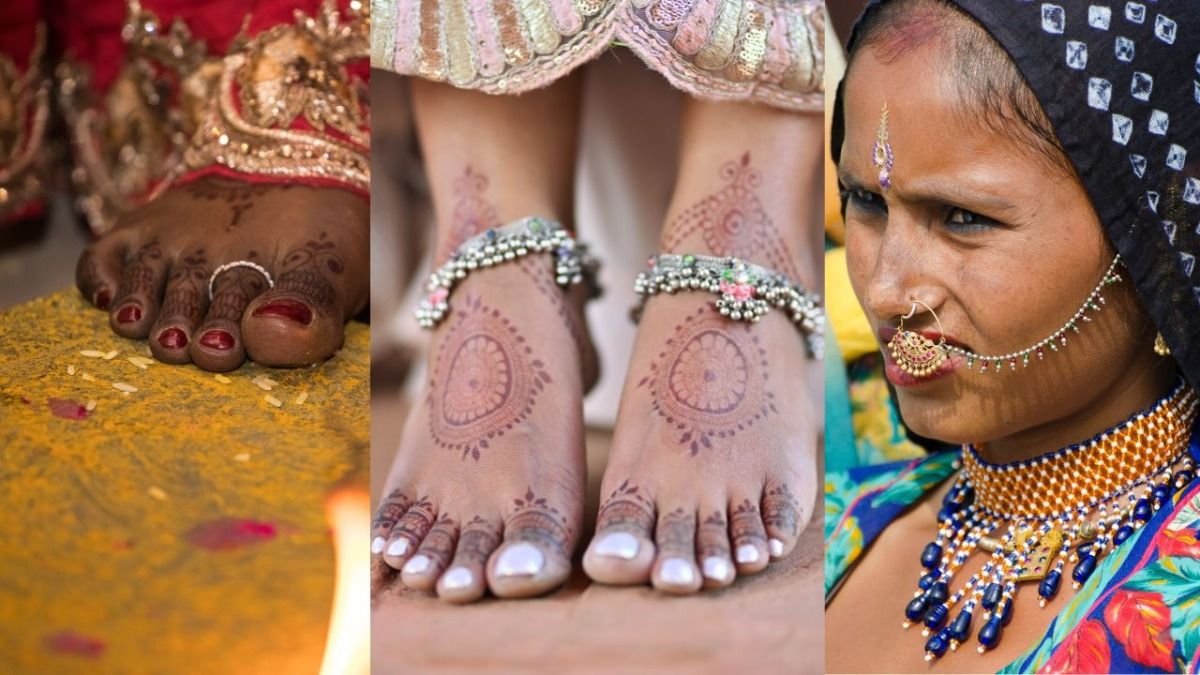 Why do Indian women wear nose rings, anklets, and toe rings