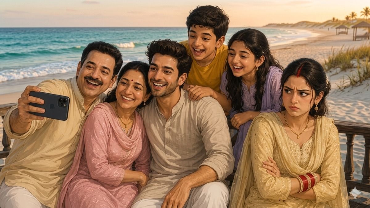 family on honeymoon  (AI-generated photo)