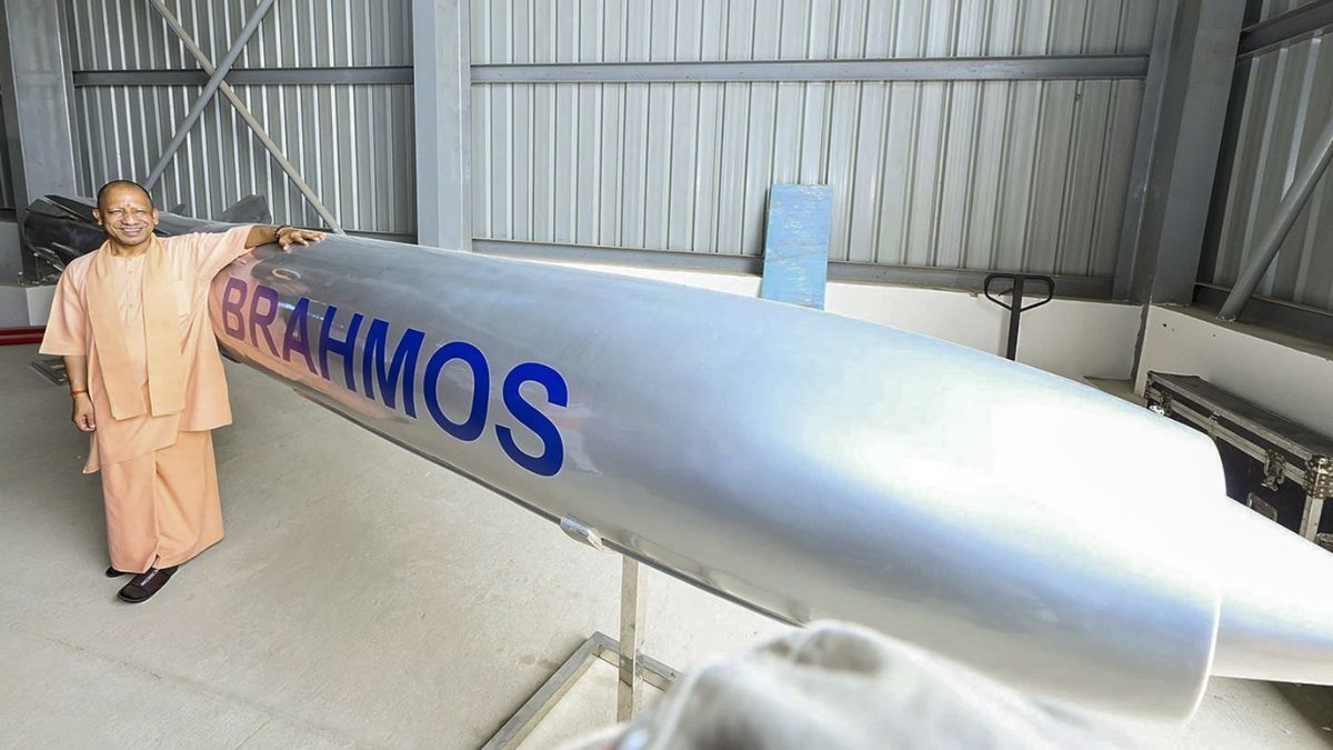 CM Yogi with Brahmos (Photo/PTI File)