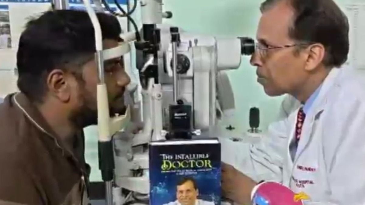  Dr. Suresh Pandey Examining Eyes