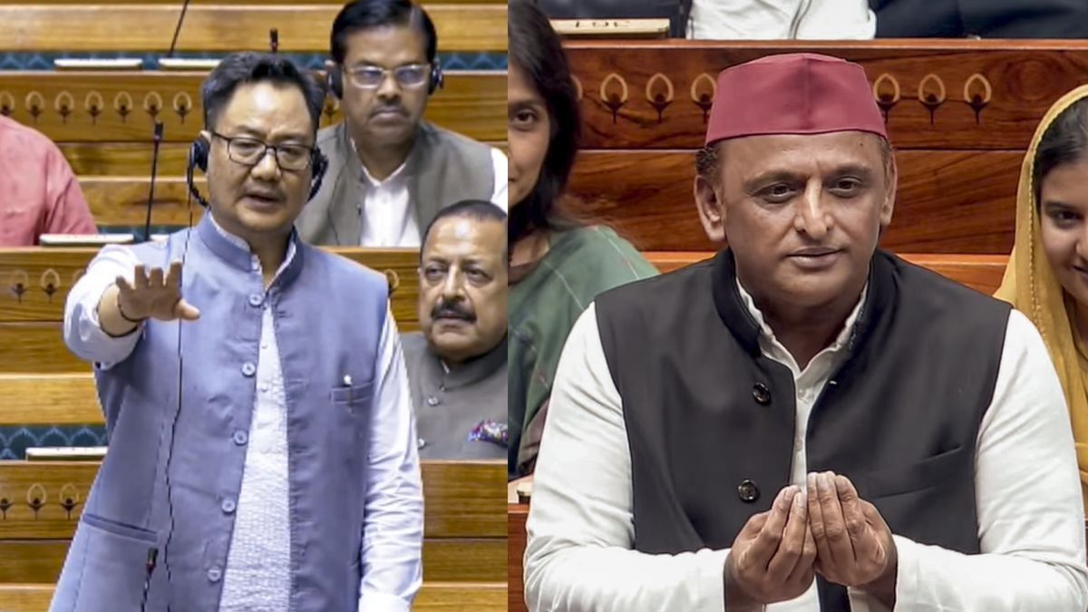 Kiren Rijiju and Akhilesh Yadav 