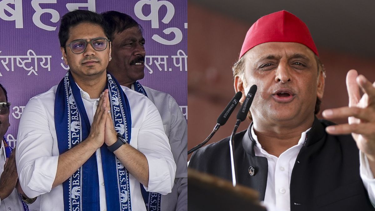Akash Anand and Akhilesh Yadav