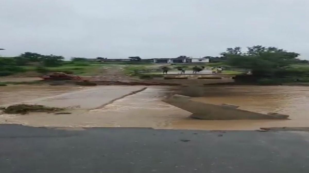 Bridge was Washed Away by Rainwater