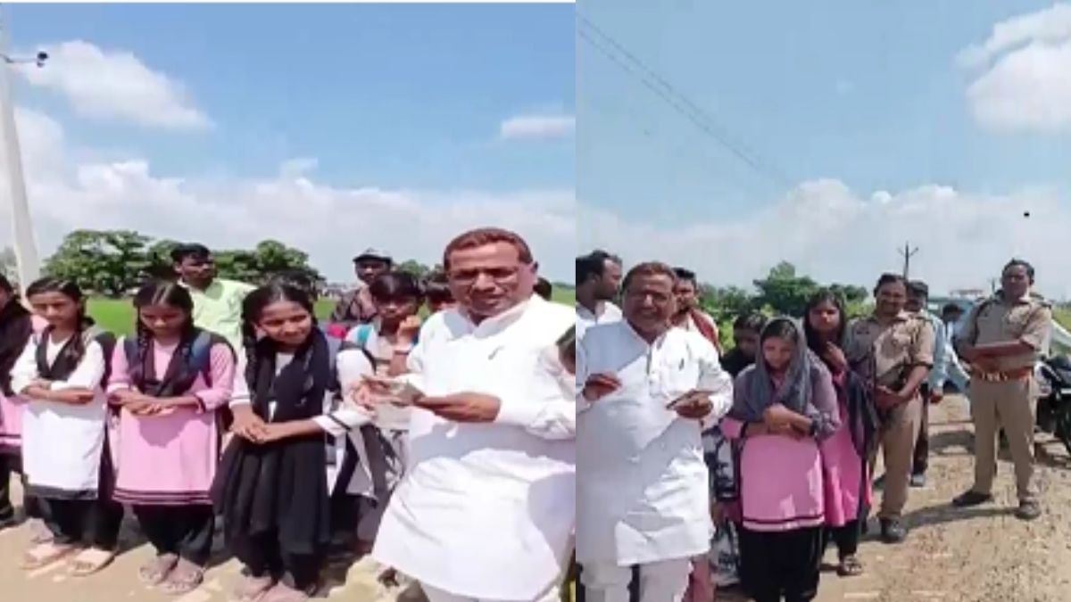 Gen Alpha children, frustrated by a muddy road, stopped the MLA's convoy