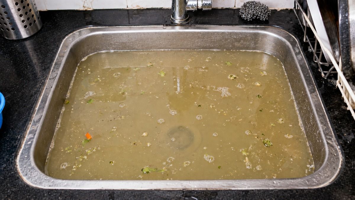 Water Clogged Kitchen Sink