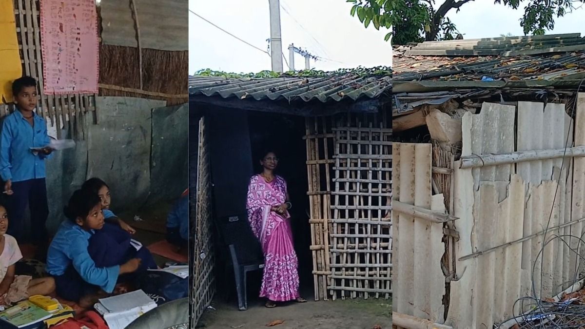 बिहार के शिक्षा व्यवस्था पर सवाल उठाती तस्वीर 