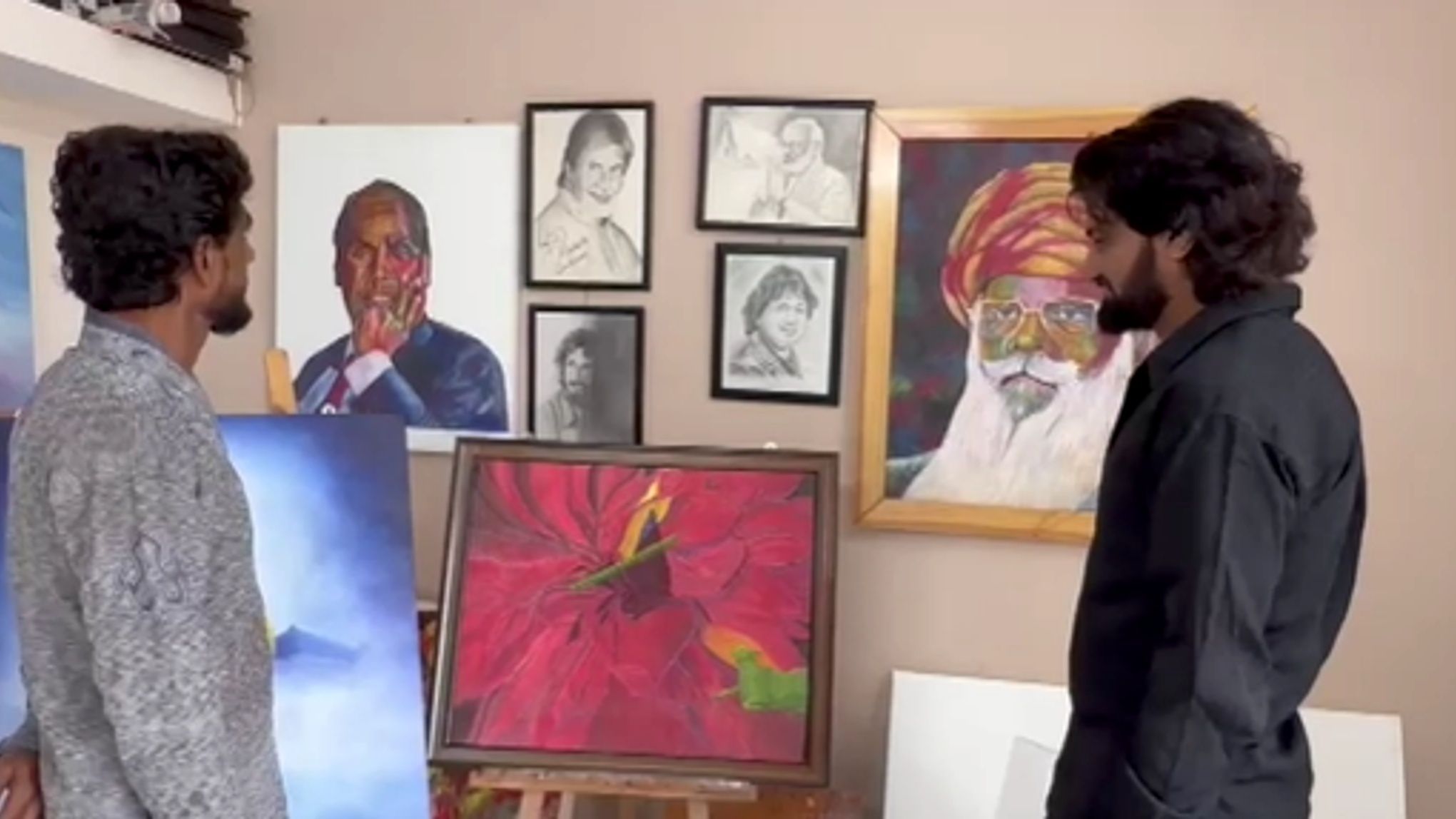  K.F. Ali.s Krishna Painting Promotes Harmony 
