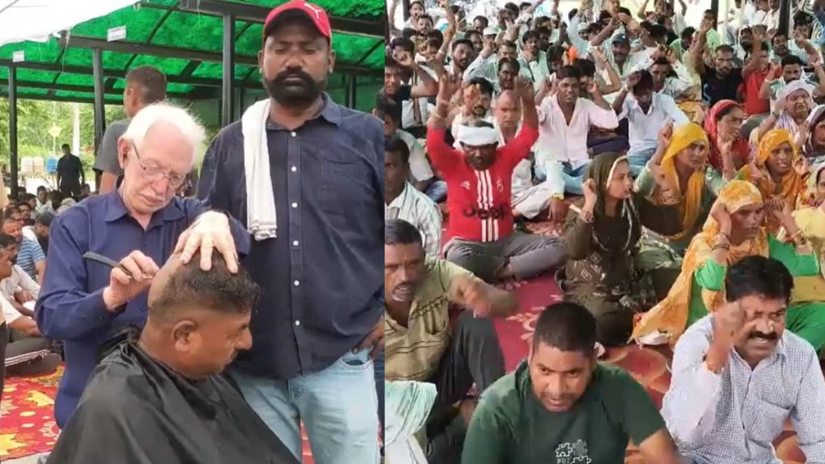 प्रदर्शन करते सफाई कर्मचारी