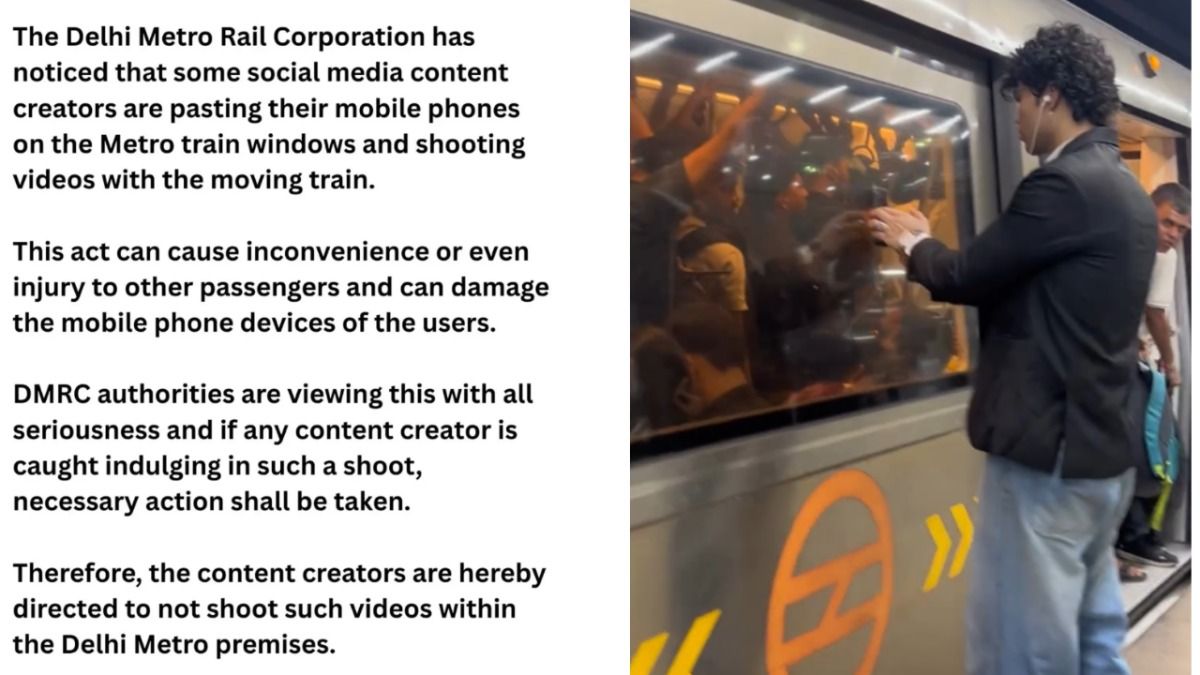 DMRC appeals to not create instagram reel in metro premises