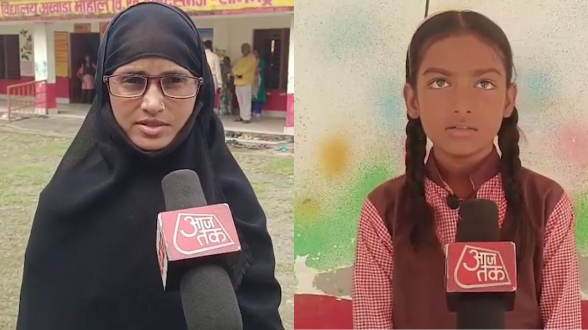 पोषण योजना की तारीफ करते बच्चे