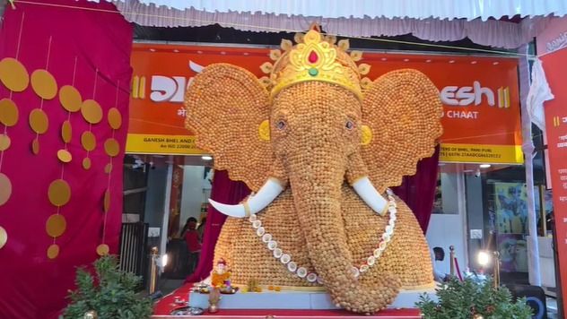 पानीपुरी से बने हैं गणपति बप्पा