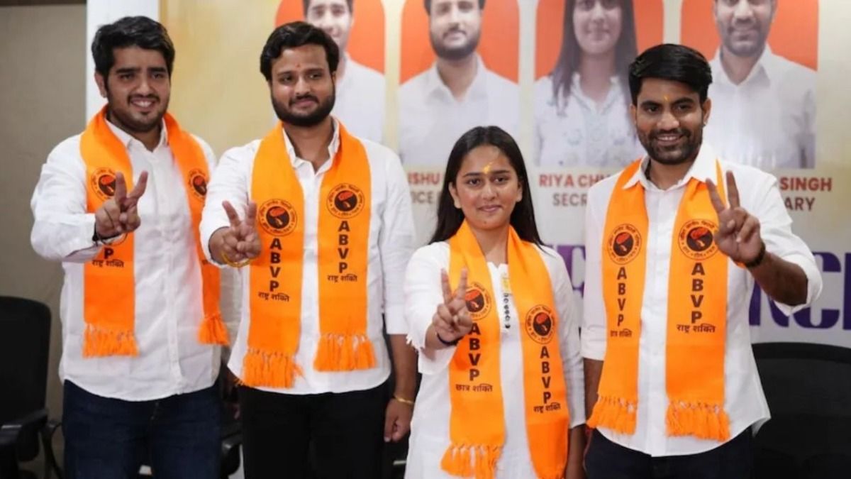 DUSU चुनाव में ABVP ने लहराया परचम.