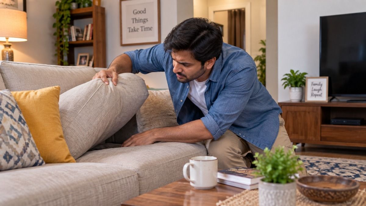 Person Searching For TV Remote (AI)