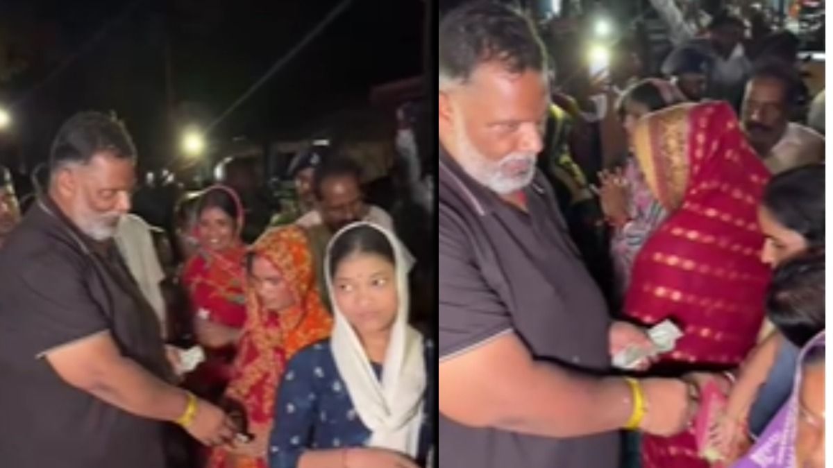 बाढ़ के बीच पहुंचे सांसद पप्पू यादव